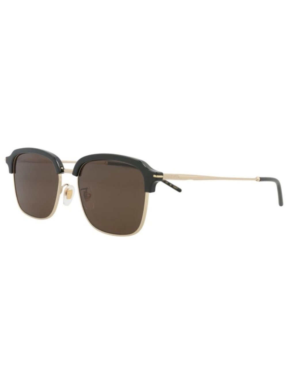 New Gucci Mens Square/Rectangle Gold Gold Brown Fashion Designer Sunglasses
